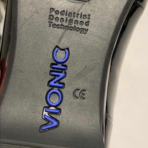 Vionic Ava Orthopedic Ballet Flats black patent leather elastic straps Size 8.5 - Picture 9 of 11